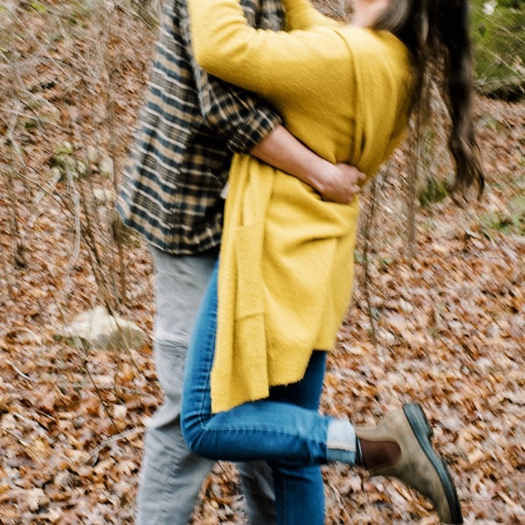 Roolee Hem & Thread Mustard Long Hoodie Cardigan - Picture 2 of 8